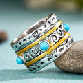 Maillard Vintage Ethnic Style Ring For Women, Retro Faux Turquoise Single Fashion Jewelry view 2