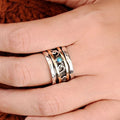 Maillard Vintage Ethnic Style Ring For Women, Retro Faux Turquoise Single Fashion Jewelry view 3