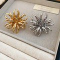 European Style Alloy Metal Flower Open Ring Statement Adjustable Index Finger Jewelry view 4