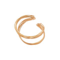 Iron Metal Twisted Wrap Open Bangle For Women European American Light Luxury Statement Jewelry view 5