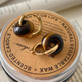 Versatile Round Faux Tiger Eye Resin Drop Earrings, Maillard Style Geometric Daily Jewelry view 1