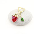 Metal Strawberry Daisy Keychain Bag Charm Gift for Girls view 3