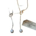 Korean Style Irregular Faux Pearl Chain Necklace Old Money Geometric Clavicle Jewelry view 5