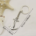 Zinc Alloy Simple Anchor Keychain Bag Charm Gift view 2
