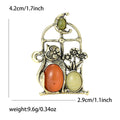 Alloy Rhinestone Cat Brooch Pin For Women Suits And Cardigans view 4