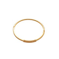18K Gold Plated Copper Zircon Heart Geometric Clasp Bangle For Women Light Luxury Jewelry view 5
