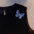 Light Luxury New Chinese Style Cloth Embroidered Butterfly Brooch Elegant Animal Lapel Pin view 4