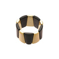 Vintage Spliced Acrylic Geometric Round Bangle, Minimalist Maillard Style Daily Commuter Jewelry view 5