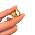 18K Gold Plated Zircon Irregular Open Ring For Women view 5