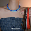 Old Money Style Artificial Crystal Round Beaded Multi Layer Choker Necklace For Women view 1
