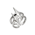 Light Luxury Alloy Star Open Ring For Women Minimalist Geometric Adjustable Index Finger Jewelry view 5