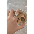 Light Luxury Alloy Star Open Ring For Women Minimalist Geometric Adjustable Index Finger Jewelry view 3