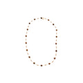 Vintage Tiger Eye Stone And Faux Pearl Beaded Necklace, Maillard Style Elegant Round Geometric Choker view 5