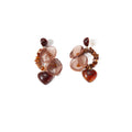 Vintage Maillard Brown Heart Beaded Tassel Alloy Acrylic Drops Elegant Commuter Statement Earrings view 5