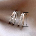 Korean Style Double Hoop Ear Cuffs For Women Geometric Minimalist Elegant Commuter Jewelry Earrings view 4