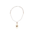 Light Luxury Vintage Iron Sweater Necklace With Tiger Eye Geometric Diamond Pendant view 5