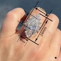 Court Style Snowflake Crown Ring For Women, Teardrop Sparkling Wedding Jewelry Accessory view 4