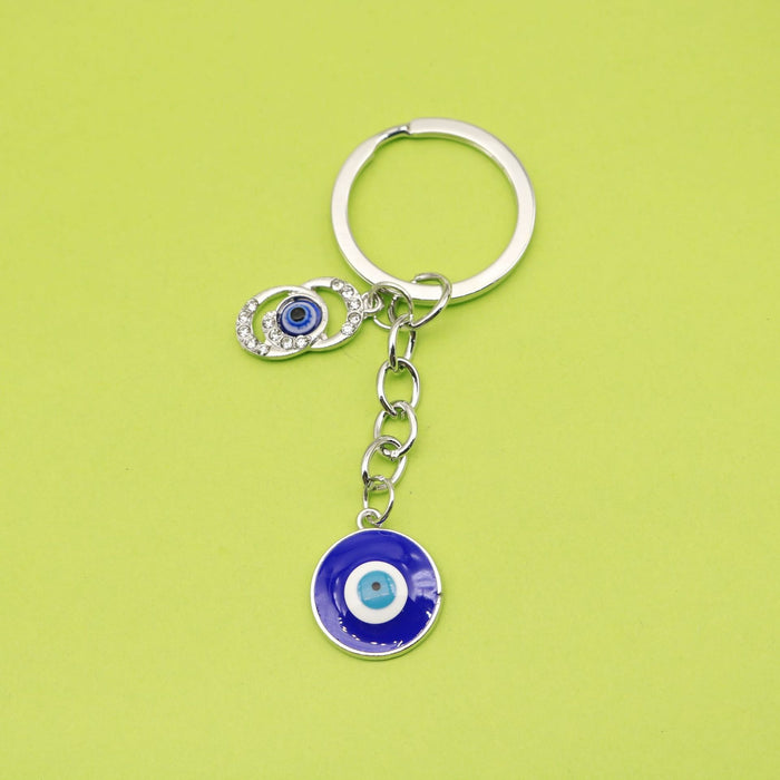 Zinc Alloy Evil Eye Heart Keychain For Gift