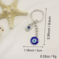 Zinc Alloy Evil Eye Heart Keychain For Gift view 2