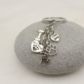 Metal Dog Bowl Bone House Paw Print Keychain Pet Gift view 3