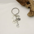 Metal Dog Bowl Bone House Paw Print Keychain Pet Gift view 4