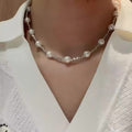 Irregular Round Faux Pearl Necklace For Women Vintage Elegant Light Luxury Collarbone Chain view 2