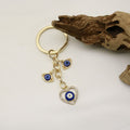 Zinc Alloy Heart Palm Teardrop Evil Eye Keychain Bag Charm view 4