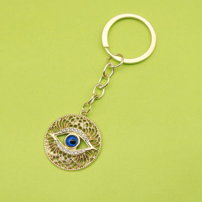 Zinc Alloy Evil Eye Hamsa Hand Keychain For Bag Charm