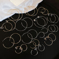Minimalist Copper Clip On Hoop Earrings Plain Metal Non Pierced Light Luxury Jewelry view 4