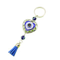 Metal Heart Round Turkish Evil Eye Keychain Bag Charm view 5