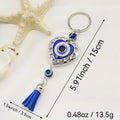 Metal Heart Round Turkish Evil Eye Keychain Bag Charm view 4
