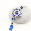 Metal Heart Butterfly Evil Eye Tassel Keychain Bag Charm view 3