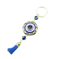 Metal Heart Butterfly Evil Eye Tassel Keychain Bag Charm view 5