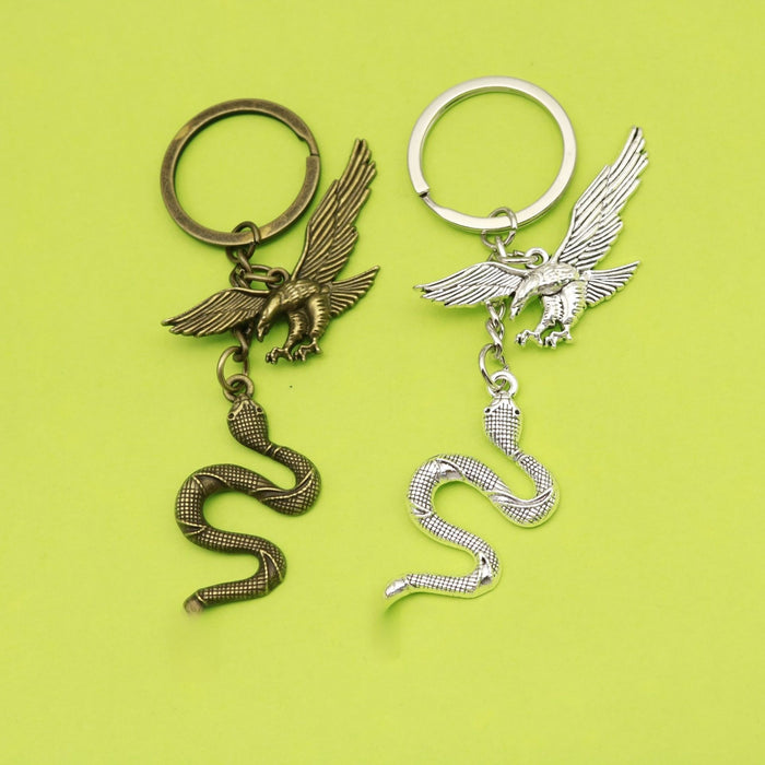 Zinc Alloy Snake And Eagle Keychain Gift Key Ring