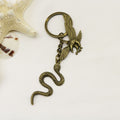 Zinc Alloy Snake And Eagle Keychain Gift Key Ring view 6