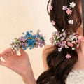 Floral Resin Ring Hair Clip Elegant Pastoral Star Flower Duckbill Barrette Light Luxury Hair Accessory view 1