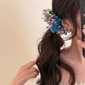 Floral Resin Ring Hair Clip Elegant Pastoral Star Flower Duckbill Barrette Light Luxury Hair Accessory view 3