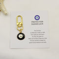 Metal Blue Evil Eye Keychain For Good Luck Gift – Black view 6