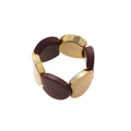 Acrylic Oval Geometric Spliced Elastic Bangle, Trendy Statement Bracelet For Women view 5