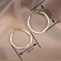 Korean Japanese Metal Enamel Hoop Earrings For Women, Christmas Wreath Hot Selling Ear Hoops view 4