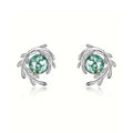 Korean Green Moss Aquatic Plant Sticker Stud Earrings, Minimalist Daily Commute Jewelry For Women view 1
