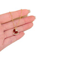 18K Gold Plated Copper Zircon Horse Necklace And Stud Earrings Jewelry Set, Light Luxury Chinese Style view 5