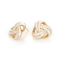 Korean Silk Ribbon Design Shiny Stud Earrings For Women, Elegant Fashion Accessories view 2