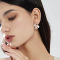 Korean Silk Ribbon Design Shiny Stud Earrings For Women, Elegant Fashion Accessories view 3