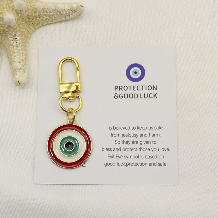 Metal Blue Evil Eye Protection Keychain Gift