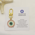 Zinc Alloy Blue Evil Eye Keychain Good Luck Protection Gift view 1