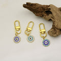 Metal Evil Eye Keychain Good Luck Gift – Gold view 4