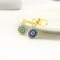 Metal Evil Eye Keychain Good Luck Gift – Gold view 3