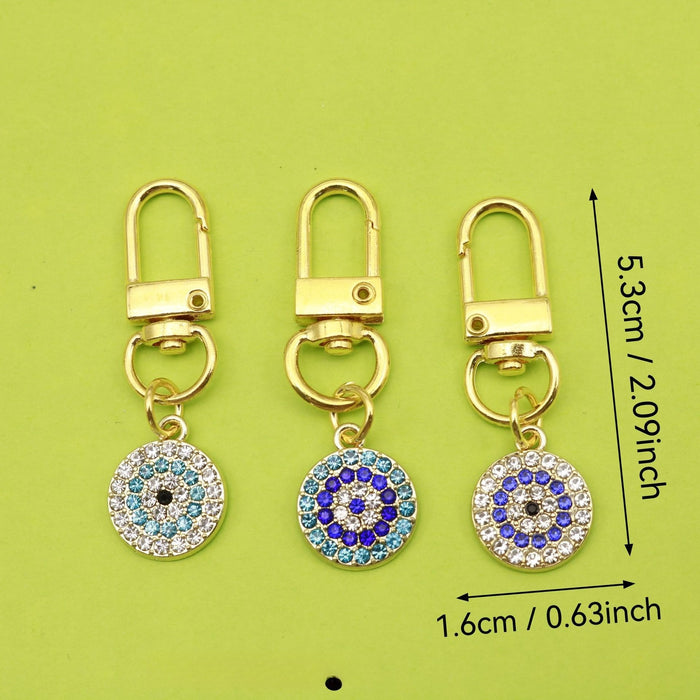 Metal Evil Eye Keychain Good Luck Gift – Gold
