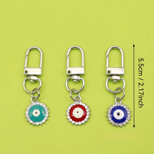 Metal Evil Eye Good Luck Keychain Protection Gift